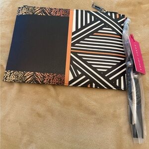 Sassy Jones Black and Orange Patterned Clutch